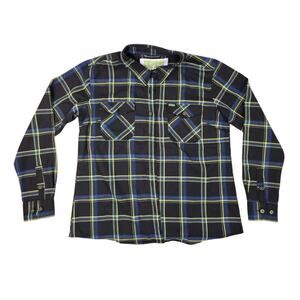 Dixxon Flannel Long Sleeve Woman Size XL Black Plaid Infectious Grooves Shirt
